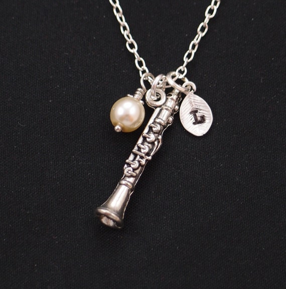 initial necklace necklace Swarovski pearl choice