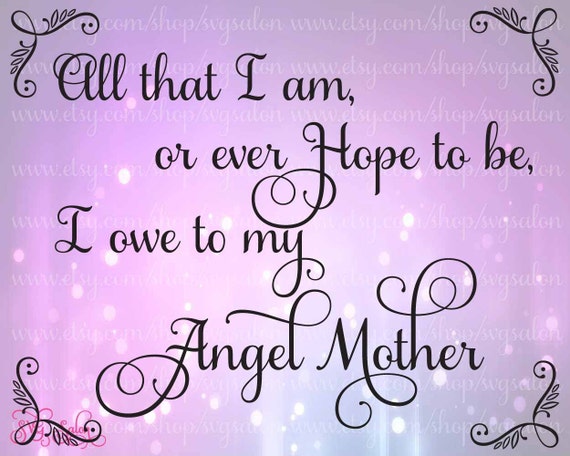 Download Angel Mother Quote Cutting File in Svg Eps Dxf and by SVGSalon