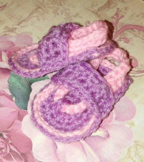 03 month baby sandals Spring Summer Can by HooksBobbinsBoutique