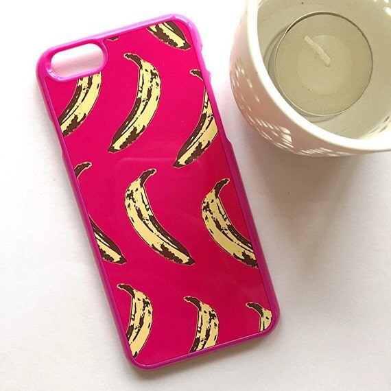 Banana iPhone case by BrightlyPrintedCases on Etsy