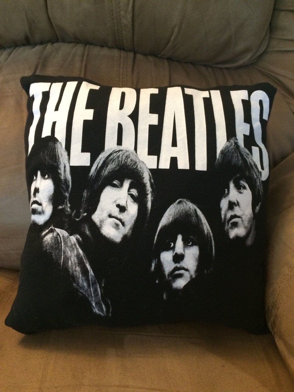 Beatles Throw Pillow by DragonflyCalling on Etsy