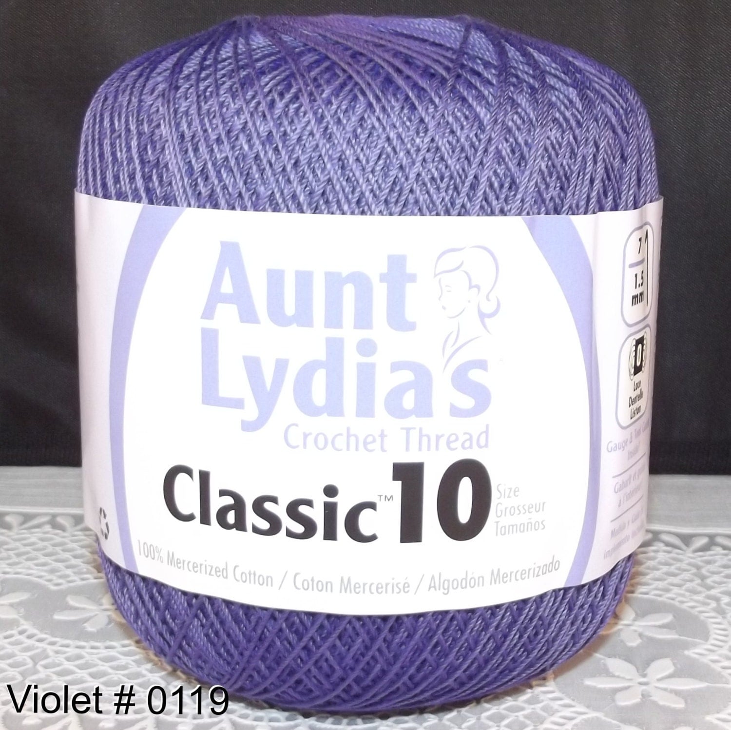 Crochet Cotton Thread Aunt Lydia Classic Size 10 Violet
