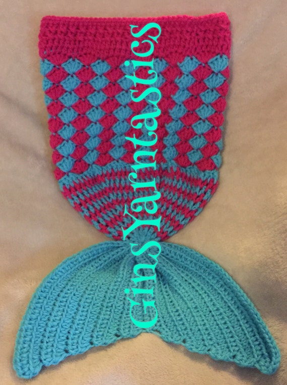 Baby Mermaid Tail Cocoon/Sleep Sack/Crochet by GinsYarntastics