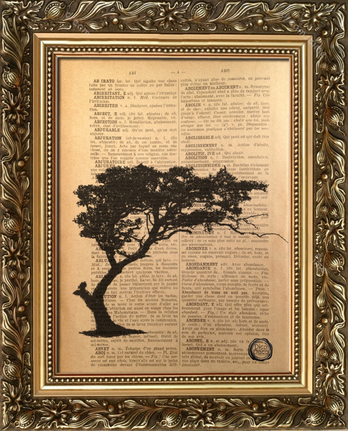 Dictionary Art Print Vintage art Drawing print poster by DicoDeco