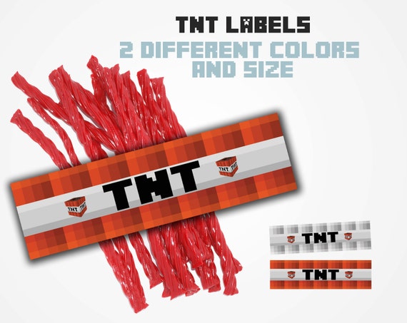 Minecraft TNT Minecraft Label Minecraft Birthday by PhorestDesign
