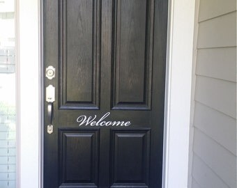 Welcome Decal, Welcome Sticker, Front Door Decal, Front Door Sticker, Front Door Decor, Welcome Home