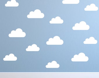 Set of Clouds Wall Decal - Nursery Wall Decal - Childs Room Wall Decal - Cloud Decal - Wall Decor - Cloud Wall Art - Vinyl Wall Sticker