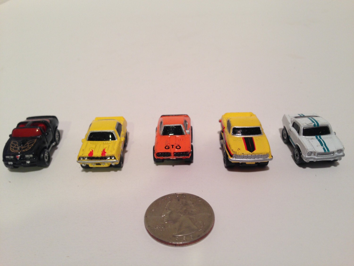 5 Vintage Micro Machine Cars Lot 1980s Muscle Car by StansBasement