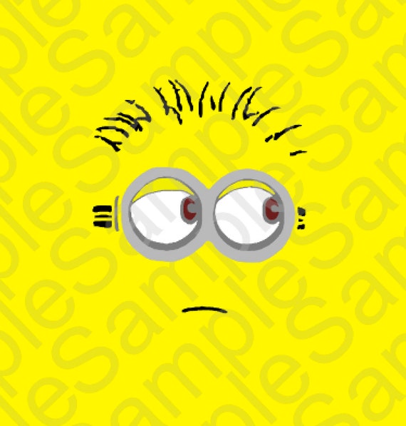 Minion Face T Shirt Inspired SVG and DXF Cut by ...