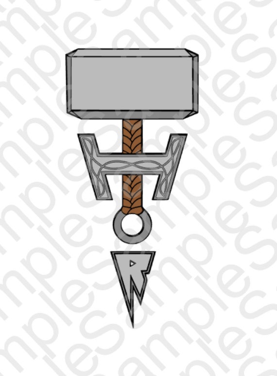 Avengers Thor Hammer 2 Inspired SVG and DXF Cut by BrocksPlayhouse