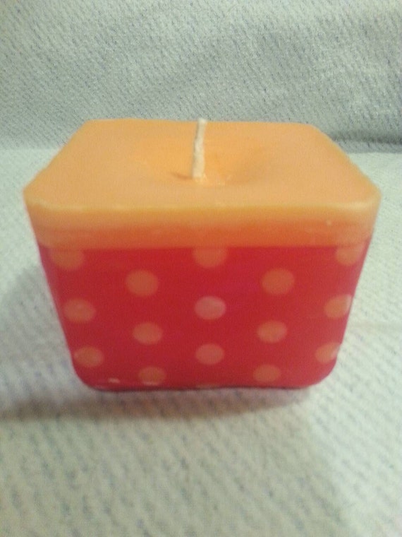 HANDMADE square shaped decorative pillar candle.. by JowysCandles