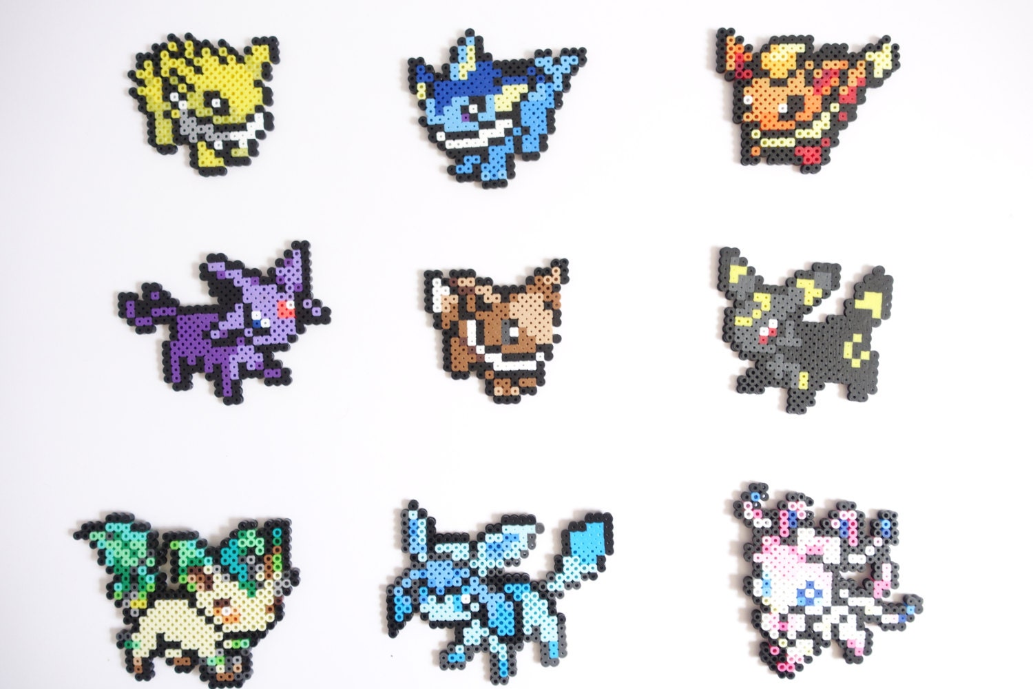 Eeveelution Perler Bead Sprites Pokemon Eevee Flareon