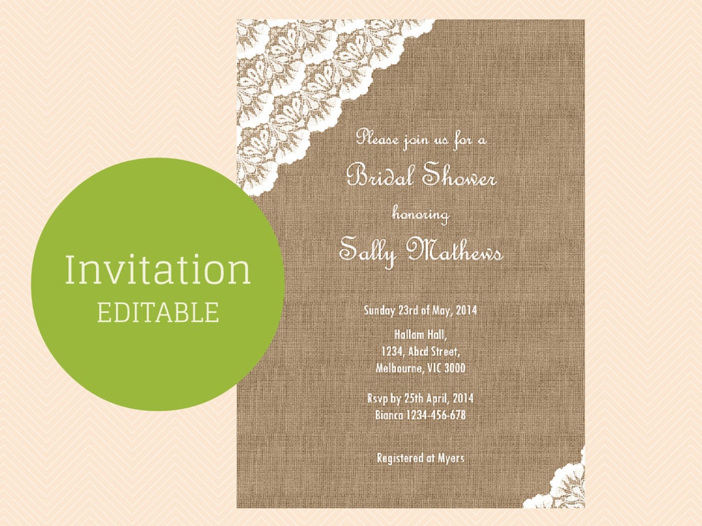 Free Editable Invitations 5