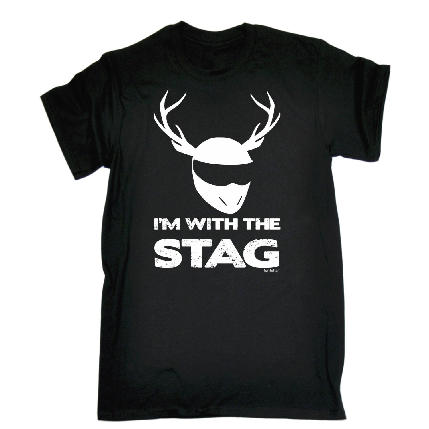 I'm With Stag T-Shirt Funny Slogan Joke tee by OneTwoThreeT