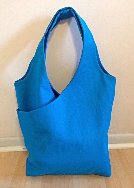 Overlapping Pockets Tote, Beach Tote, Tote, Beach Bag, Turquoise Tote ...