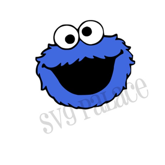 Cookie Monster Face SVG Cut File. Cricut Explore. SCAL. MTC. Silhouette.