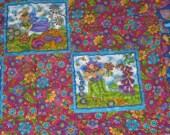 FAIRIES & FLOWERS HANDMADE Little Girl's Quilt