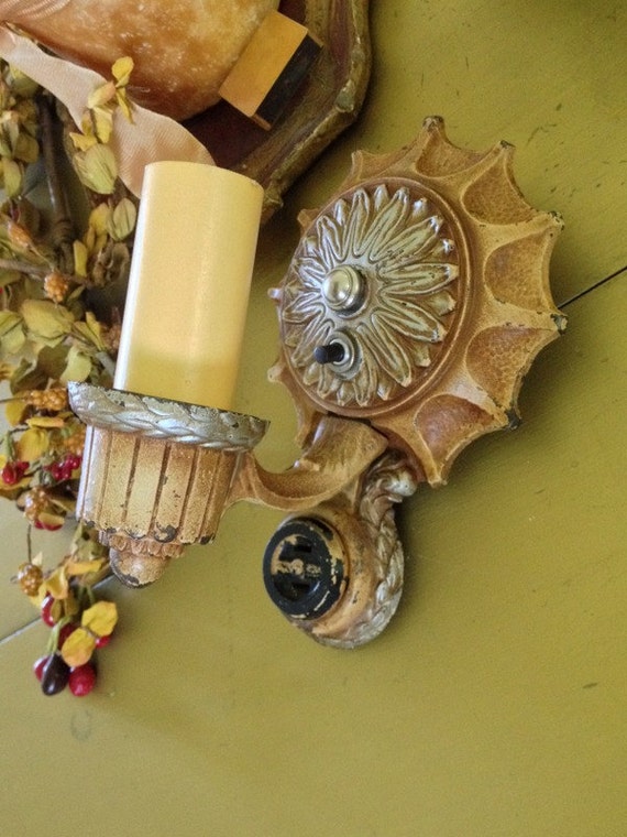 Markel Web Wall Sconce Art Deco Rare by AntiqueLightFixtures