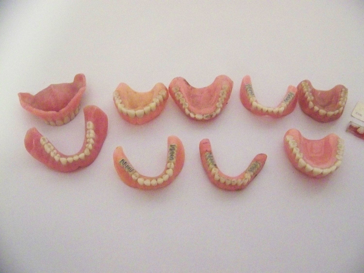 Lot of 9 Vintage Dentures False Teeth by KathysMarket on Etsy