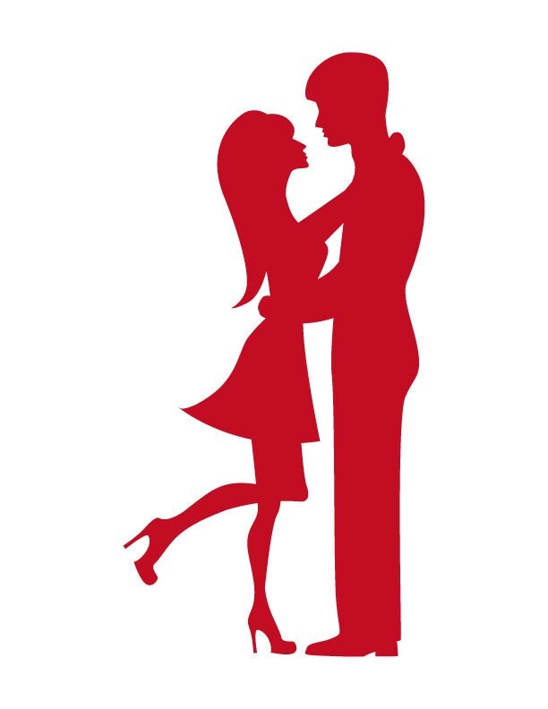 ID: SP00007 Couple in love Vinyl Decal Sticker