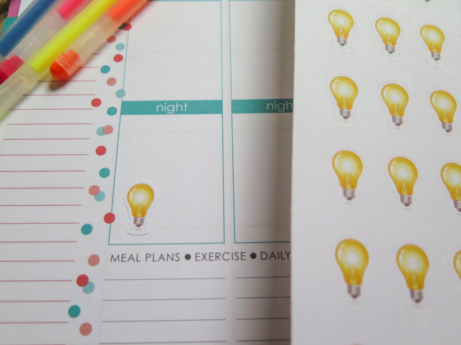 Download 88 Bulb Life Planner Stickers Perfect for the by ...