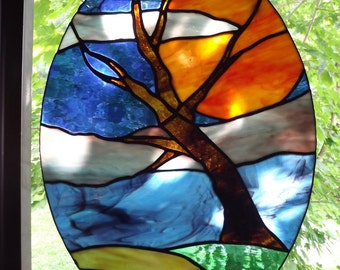 Stained glass tree | Etsy