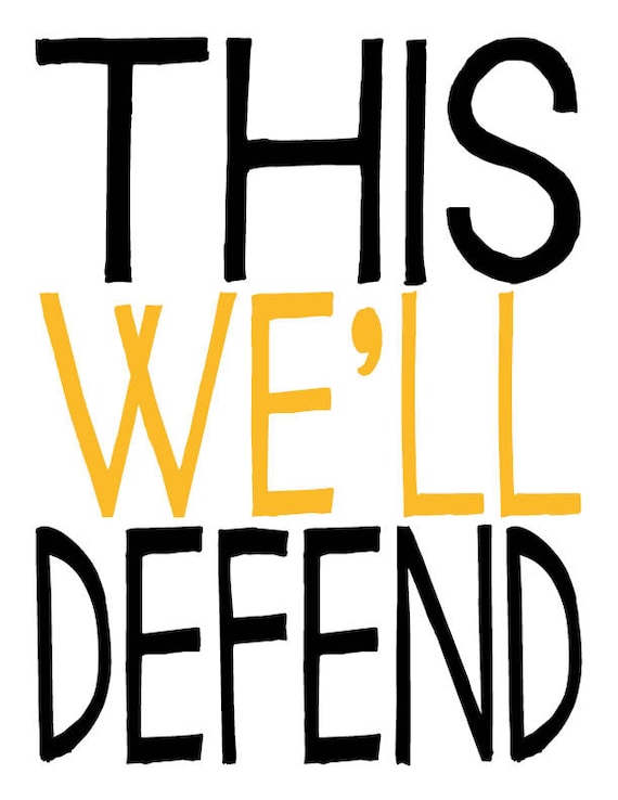 Army Motto This We'll Defend Print by BarntoBeantown on Etsy