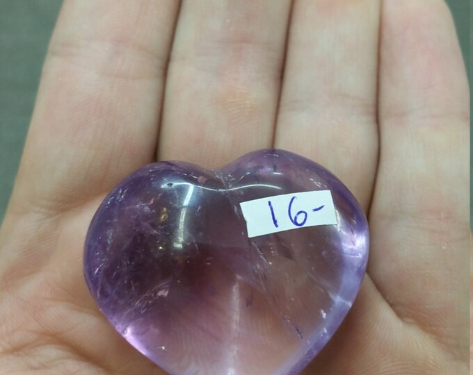 Amethyst Heart 4-5 inch Hand Carved From Uruguay Healing Crystals \ Amethyst Heart \ Heart \ Crystal Heart \ Amethyst Crystal \ Raw Amethyst