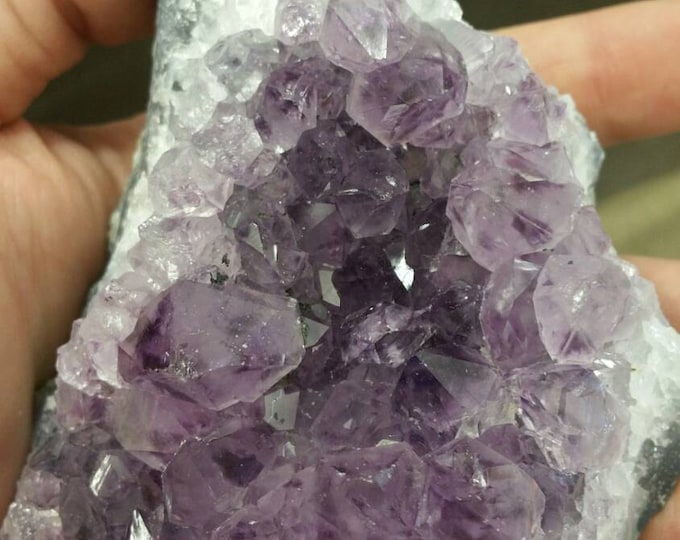 Purple Amethyst Cluster with Hematite High grade from Brazil- Raw Amethyst \ Home Decor \ Metaphysical \ Chakra Crystal \ Amethyst Crystal