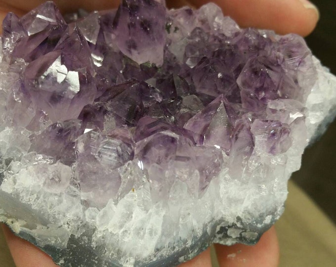 Purple Amethyst Cluster with Hematite High grade from Brazil- Raw Amethyst \ Home Decor \ Metaphysical \ Chakra Crystal \ Amethyst Crystal