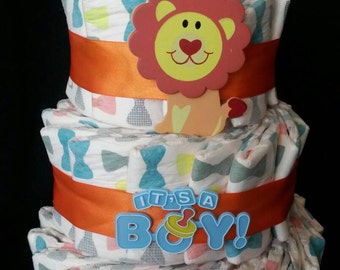 Boys Lion King diaper cake! Ready to ship now!