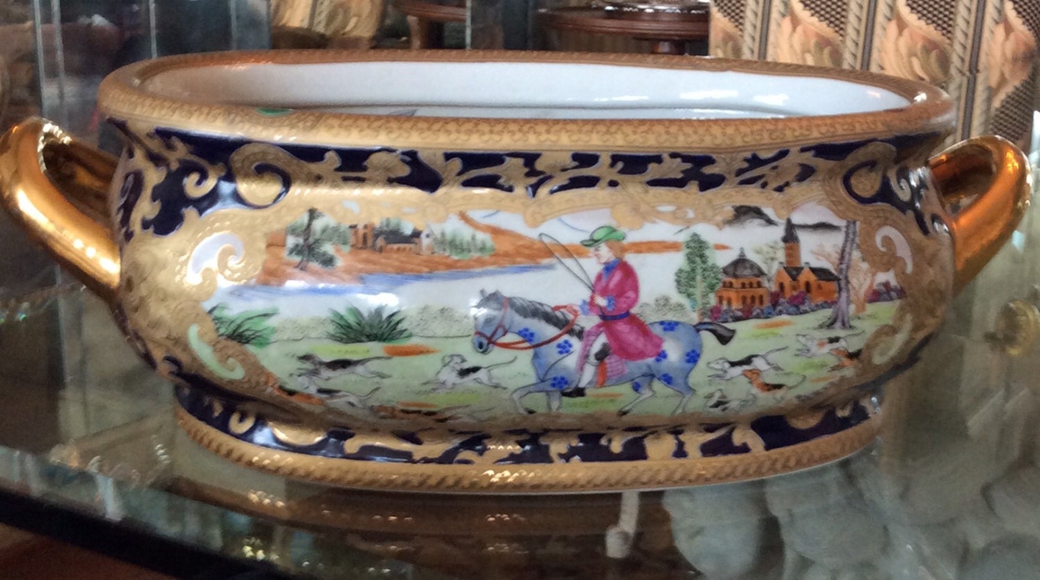 Large Chinese Import Porcelain Foot Bath