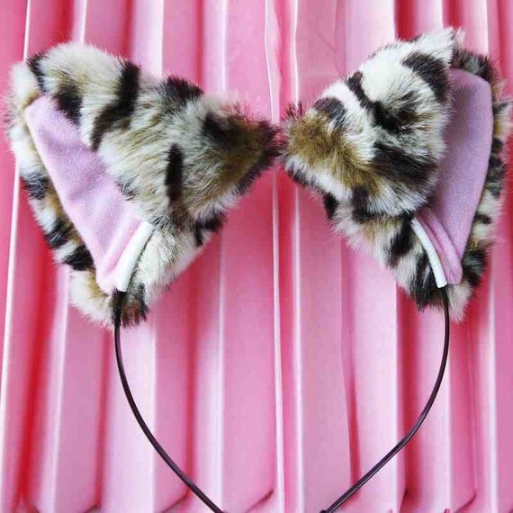 Leopard Ears Headband Kitten Ears Pet Play by LetsPlayStore