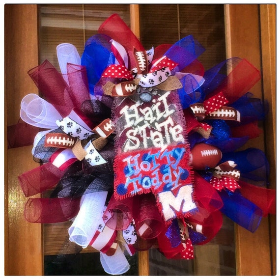 House Divided MSU / Ole Miss by CBSWreathDesigns on Etsy