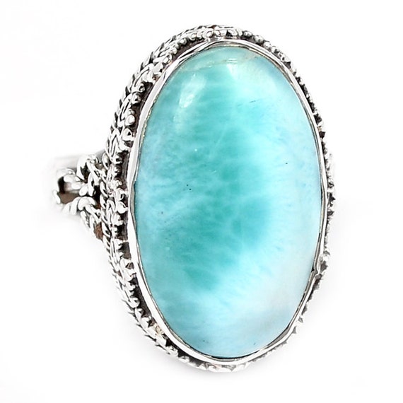 Fantastic Larimar Ring by DiamondFashionWld on Etsy