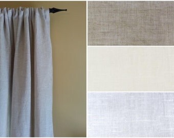 Linen Curtains: 100% Linen, Regular or Extra Wide