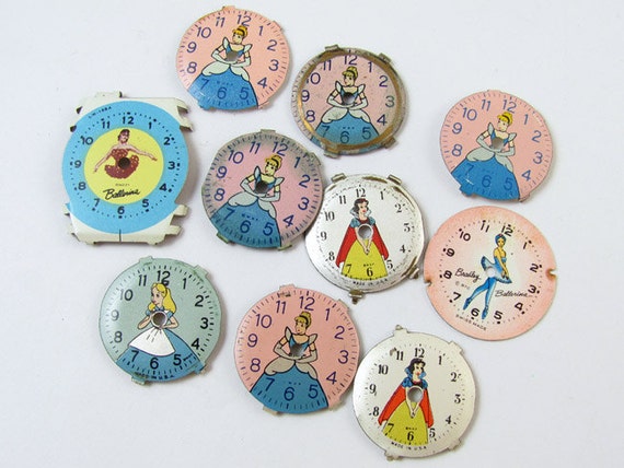 vintage alice in wonderland wrist watch