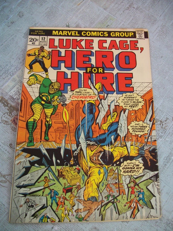 Vintage Marvel Comics Group “Luke Cage Hero for Hire” Vol 1, No. 12, August, 1973.