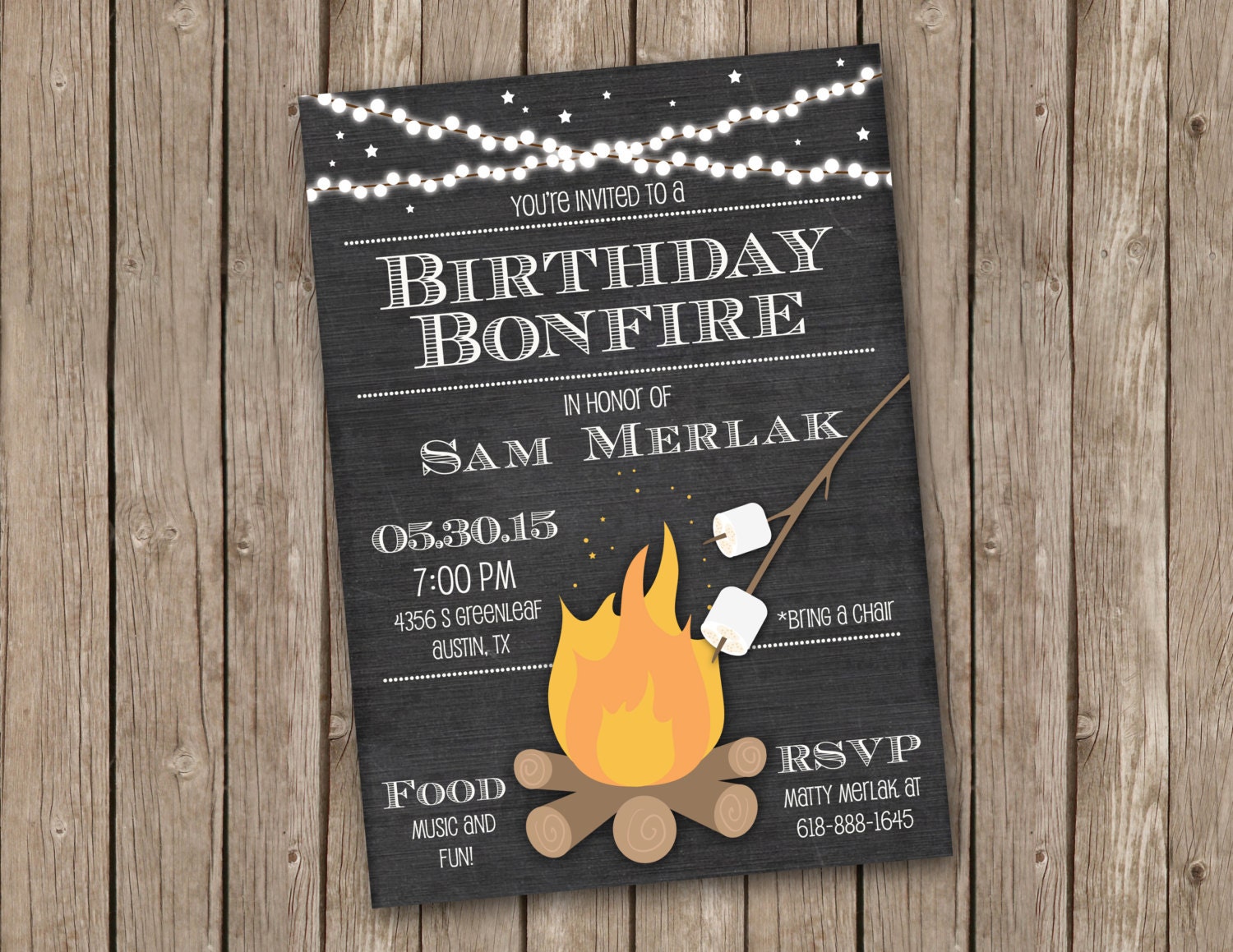 Bonfire Party Invitations 10