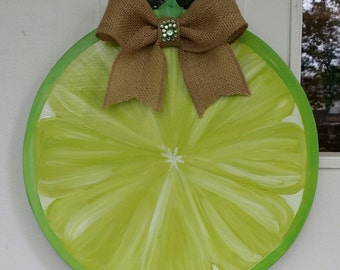 Lime, Lemon, Pink Lemon, Grapefruit or Orange Slice door hang