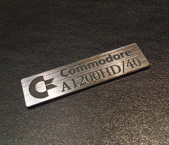 Commodore Amiga 1200 HD Logo / Sticker / Badge brushed