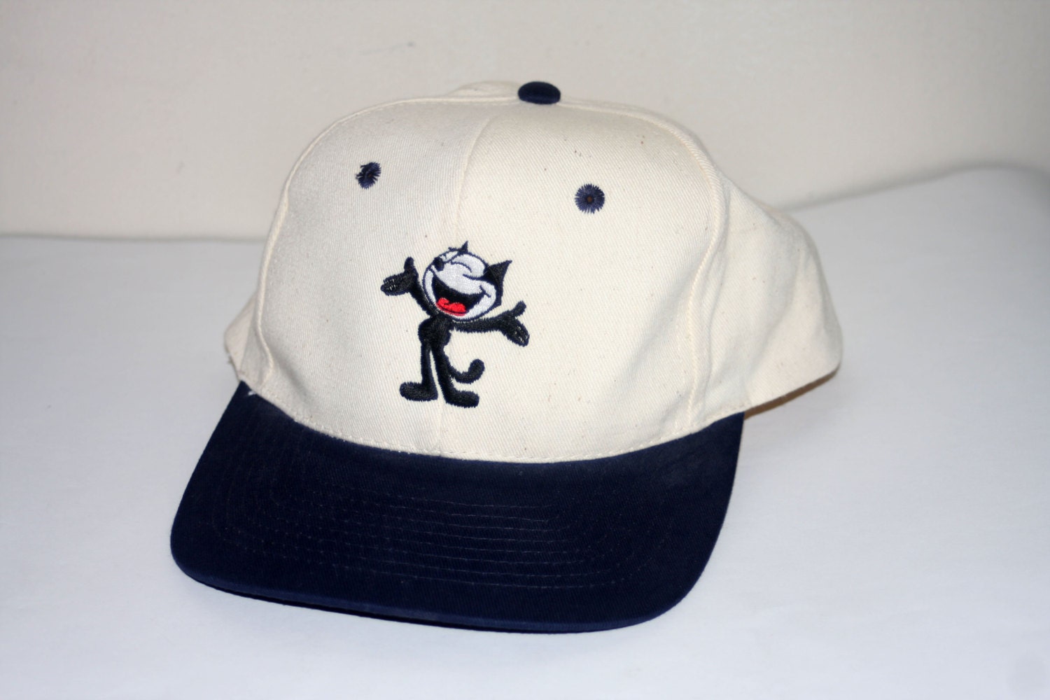 Felix the Cat Embroidered Snapback Baseball Cap Vintage by nodemo