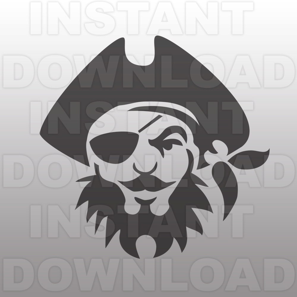 Pirate SVG File Cutting Template Clip Art for Commercial and