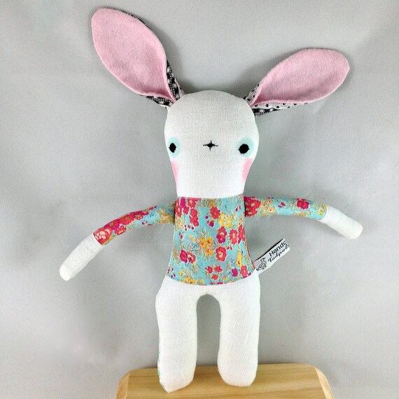 linen bunny doll