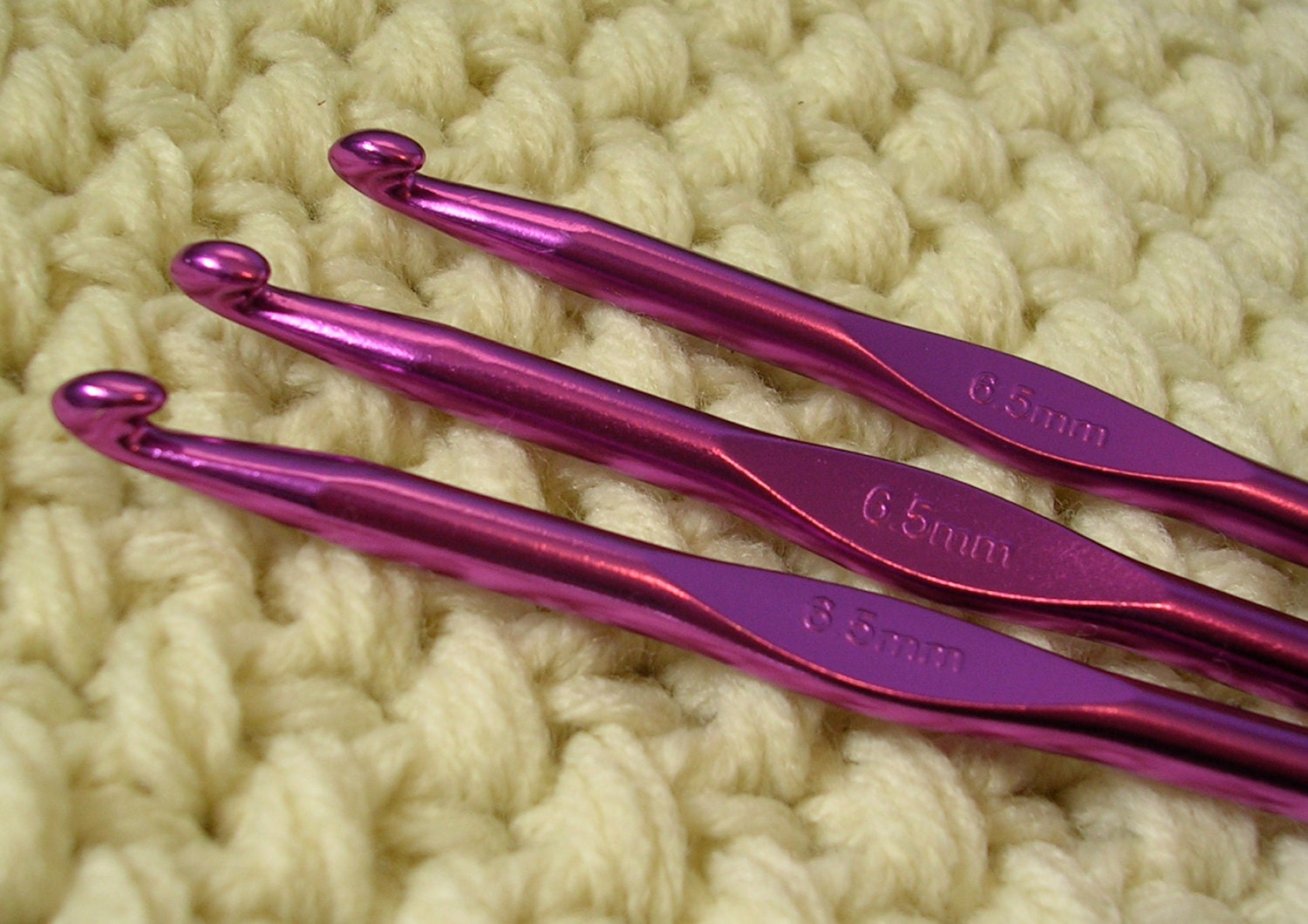 Crochet Hook Aluminum Metal Size 6.5mm K 10.5 Crochet