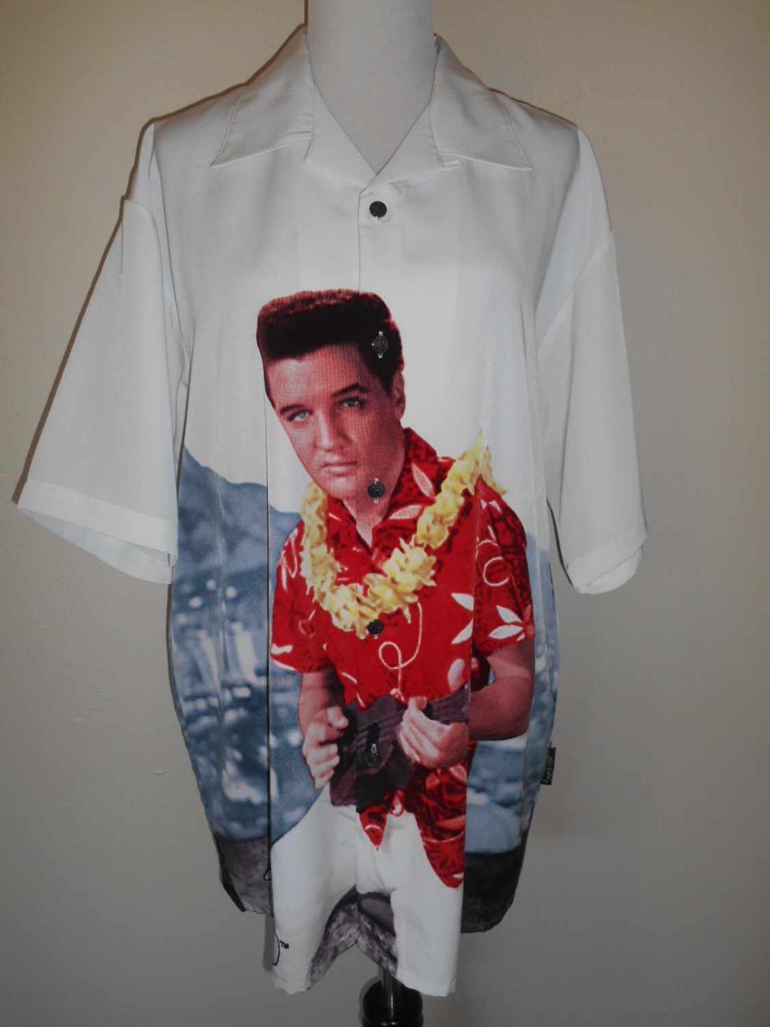 elvis button up shirt