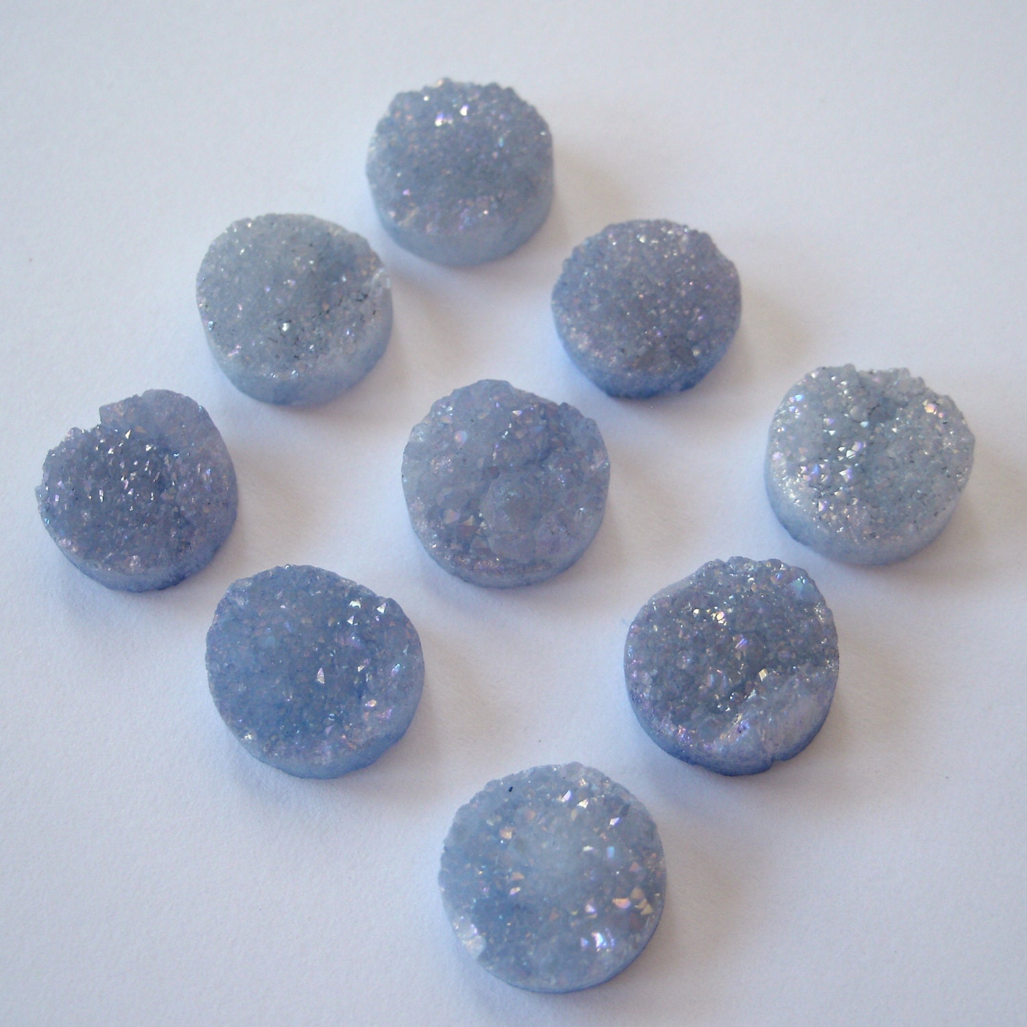 SALE Gemstone Cabochons Quartz Druzy Drusy Druse 10mm Round