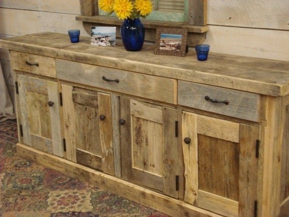 Driftwood Sideboard Cabinet 72 x 15 x 29h