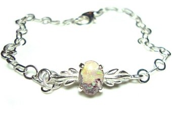 Opal Sterling silver bracelet