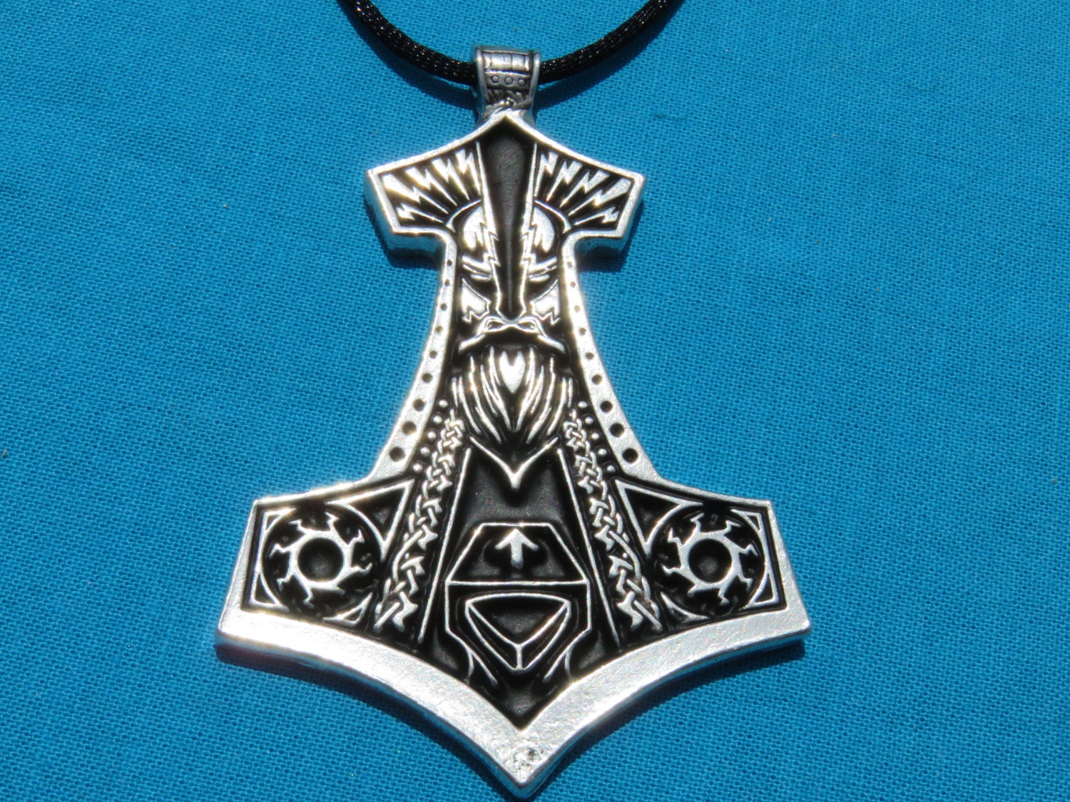 Thor's Hammer Mjölnir Pendant Necklace Large Handmade